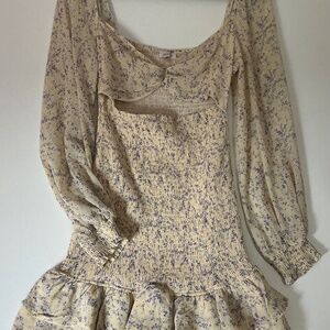 Alive Girl NWT coquette ballet core summer dress  lavender floral print size 12